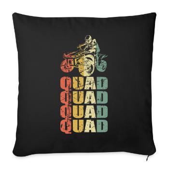 Quad quad driver motorsport - Sofa pillowcase 17,3'' x 17,3'' (45 x 45 cm) - black - Front