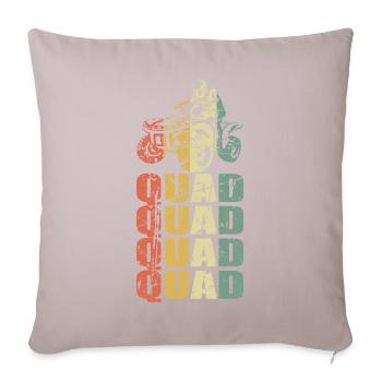 Pilote quad quad sport automobile - Housse de coussin décorative 45 x 45 cm - taupe clair - Devant