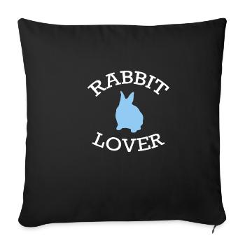 lièvre - Housse de coussin décorative 45 x 45 cm - noir - Devant