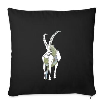 Polygon Capricorn - Sofa pillowcase 17,3'' x 17,3'' (45 x 45 cm) - black - Front