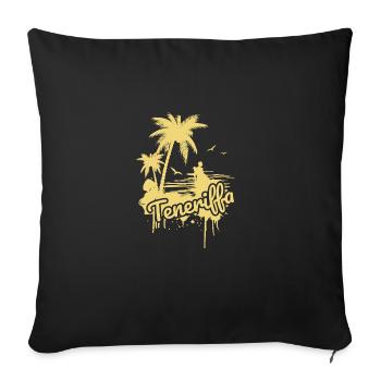 Tenerife Holidays - Sofa pillowcase 17,3'' x 17,3'' (45 x 45 cm) - black - Front