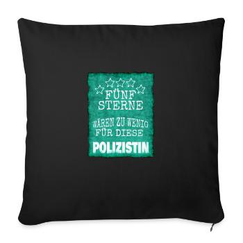 Polizistin - Sofakissenbezug 45 x 45 cm - Schwarz - Vorne