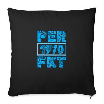 Perfect 1970 - Sofakissenbezug 45 x 45 cm - Schwarz - Vorne