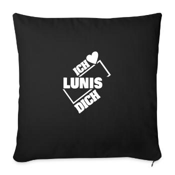 Liebespaar für Lunis Couple Liebe - Sofakissenbezug 45 x 45 cm - Schwarz - Vorne
