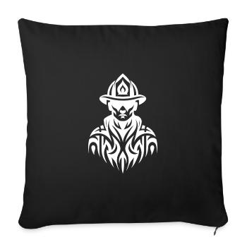 Fire Brigade Passion Profession Firefighter - Sofa pillowcase 17,3'' x 17,3'' (45 x 45 cm) - black - Front