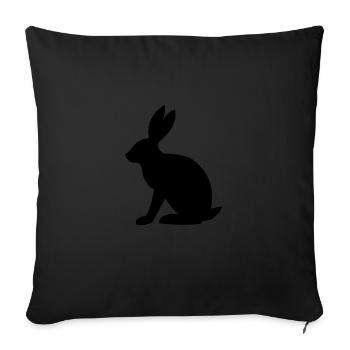 Hare - Sofa pillowcase 17,3'' x 17,3'' (45 x 45 cm) - black - Front