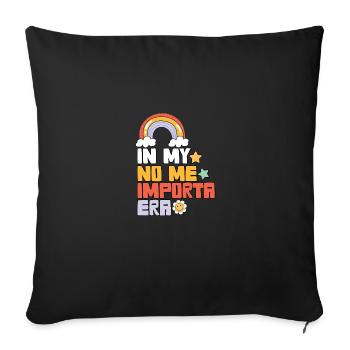 Drôle De Gag Espagnol Dans Mon Ère No Me Importa Je Ne Le Fais Pas - Housse de coussin décorative 45 x 45 cm - noir - Devant