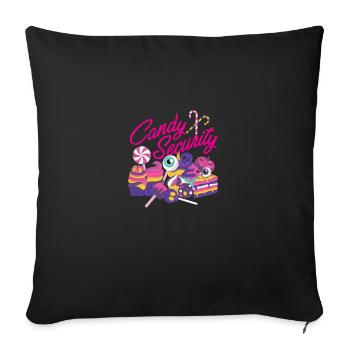 Candy Security Mom Dad Matching Birthday Costume - Sofa pillowcase 17,3'' x 17,3'' (45 x 45 cm) - black - Front