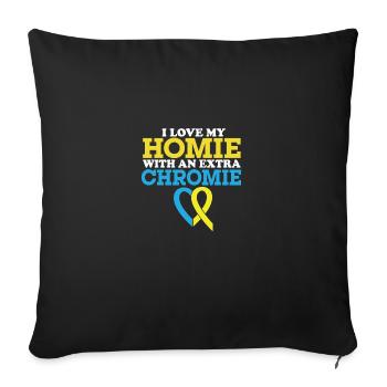Down Syndrome Awareness Love My With An - Sofakissenbezug 45 x 45 cm - Schwarz - Vorne
