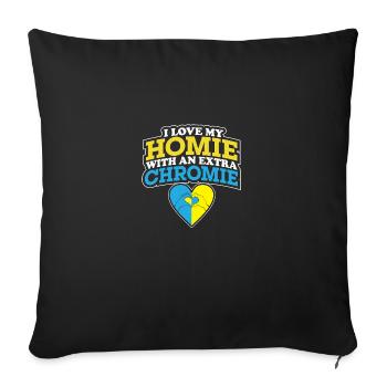 Down Syndrome Awareness Love My With An - Sofakissenbezug 45 x 45 cm - Schwarz - Vorne