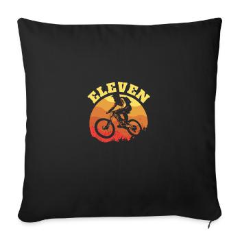 Turning 11 Mountain Bike Thème BMX Lover 11ème - Housse de coussin décorative 45 x 45 cm - noir - Devant
