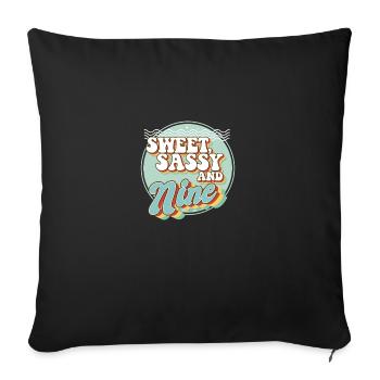 Sweet Sassy and 9 9th Birthday Party Celebrant - Sofakissenbezug 45 x 45 cm - Schwarz - Vorne