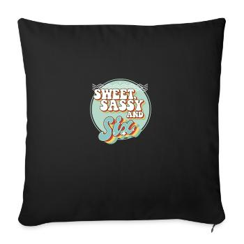 Sweet Sassy and 6 6th Birthday Party Celebrant - Sofakissenbezug 45 x 45 cm - Schwarz - Vorne