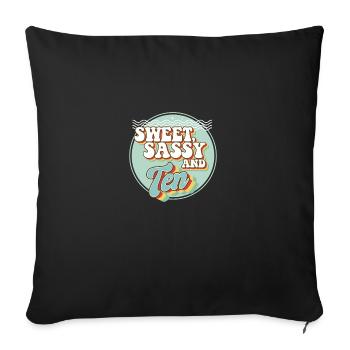 Sweet Sassy and 10 10th Birthday Party Celebrant - Sofakissenbezug 45 x 45 cm - Schwarz - Vorne