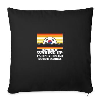 Im Tired of Waking Up and Not Being In South - Sofa pillowcase 17,3'' x 17,3'' (45 x 45 cm) - black - Front