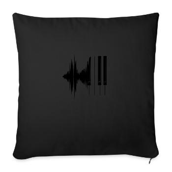 Piano Heartbeat Pianist Keyboard Player Piano - Sofa pillowcase 17,3'' x 17,3'' (45 x 45 cm) - black - Front