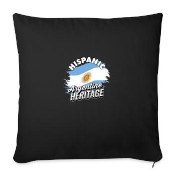 Hispano-Argentinisches Erbe - Feiern Sie Ihre - Sofakissenbezug 45 x 45 cm - Schwarz - Vorne
