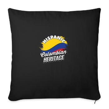 Hispano-Kolumbianisches Erbe Pride Kolumbien - Sofakissenbezug 45 x 45 cm - Schwarz - Vorne