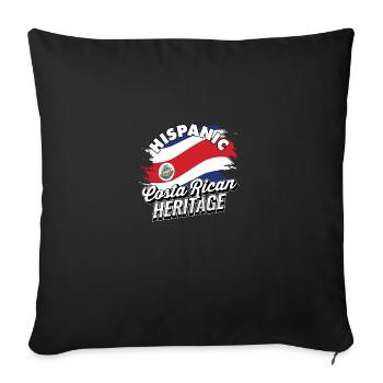 Hispanisches Erbe Costa Ricas - Costa Rica - Sofakissenbezug 45 x 45 cm - Schwarz - Vorne