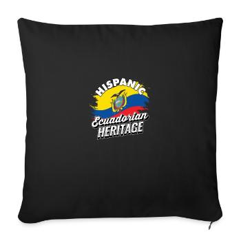 Hispanisches Ecuadorianisches Erbe Ecuador - Sofakissenbezug 45 x 45 cm - Schwarz - Vorne