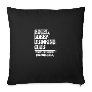 Hall d’hôtel Drinking Club Sports itinérants - Housse de coussin décorative 45 x 45 cm - noir - Devant