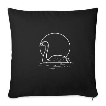 Beau Cygne Peintre Poison - Housse de coussin décorative 45 x 45 cm - noir - Devant