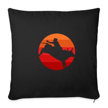 Bull Riding Bullfighter Poison - Sofa pillowcase 17,3'' x 17,3'' (45 x 45 cm) - black - Front