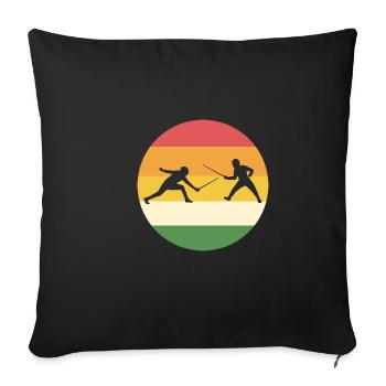 Fechten Sport Sportler Gift - Sofakissenbezug 45 x 45 cm - Schwarz - Vorne