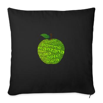 Conception Apple - Housse de coussin décorative 45 x 45 cm - noir - Devant