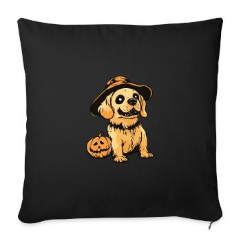Golden Retriever Dog Halloween Zombie - Sofa pillowcase 17,3'' x 17,3'' (45 x 45 cm) - black - Front