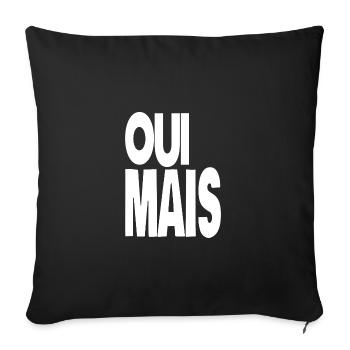 oui mais - Housse de coussin décorative 45 x 45 cm - noir - Devant
