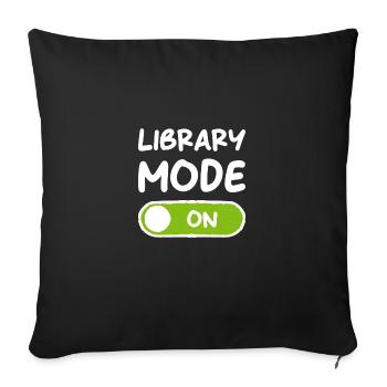 Book Books Funny Saying Gift Read Reader - Sofa pillowcase 17,3'' x 17,3'' (45 x 45 cm) - black - Front
