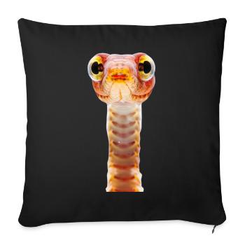 Wurm - Sofakissenbezug 45 x 45 cm - Schwarz - Vorne