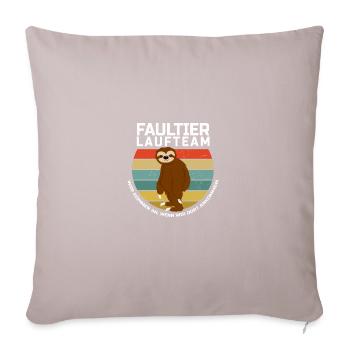 Paresseux Équipe de course ! - Housse de coussin décorative 45 x 45 cm - taupe clair - Devant