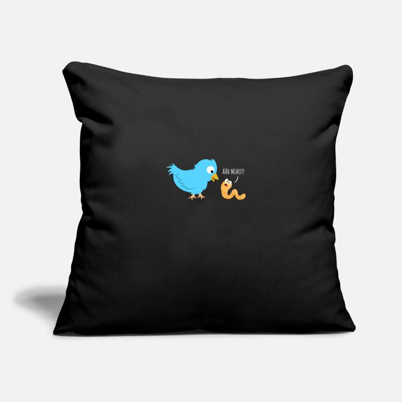 2000. Miau ? Oiseau de ver Drôle. Housse de coussin décorative 45 x 45 cm