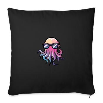 Méduse Cool Animal - Housse de coussin décorative 45 x 45 cm - noir - Devant