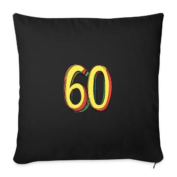 60 Number Comic - Sofa pillowcase 17,3'' x 17,3'' (45 x 45 cm) - black - Front