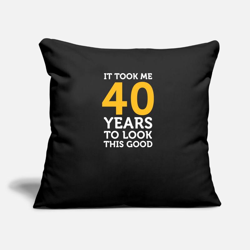 Il a fallu 40 ans pour regarder si bien! Housse de coussin décorative 45 x 45 cm
