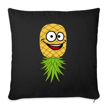 Cadeaux échangistes | Swinging Lifestyle Fun à l’ananas - Housse de coussin décorative 45 x 45 cm - noir - Devant