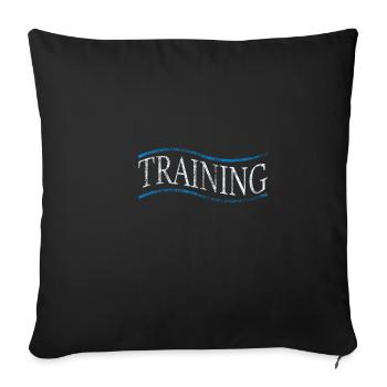 Training Sport train Sporty - Sofa pillowcase 17,3'' x 17,3'' (45 x 45 cm) - black - Front