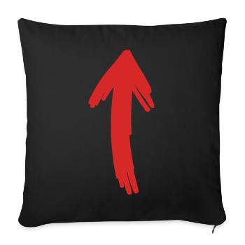 arrow - Sofa pillowcase 17,3'' x 17,3'' (45 x 45 cm) - black - Front