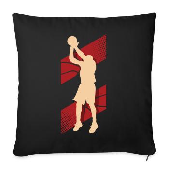 Basketball Basketballer - Sofakissenbezug 45 x 45 cm - Schwarz - Vorne