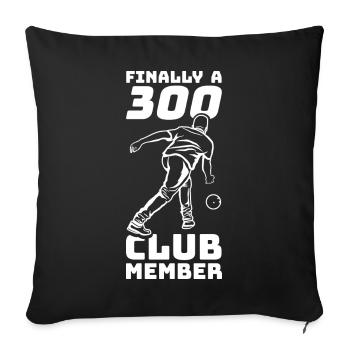 Funny bowling saying - Sofa pillowcase 17,3'' x 17,3'' (45 x 45 cm) - black - Front