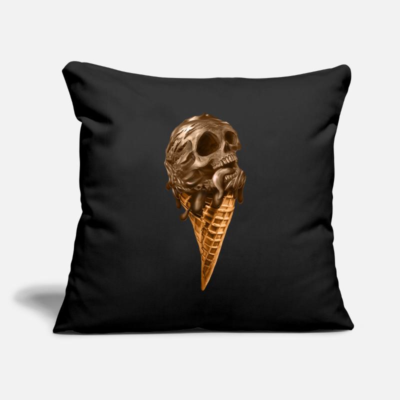 Softeis mit ätherischem Totenkopf Sofakissenbezug 45 x 45 cm