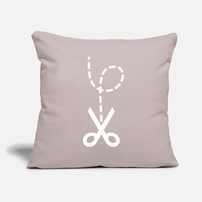 Scissors – Heartbreak & Instruction Meme Design Sofa pillowcase 17,3'' x 17,3'' (45 x 45 cm)