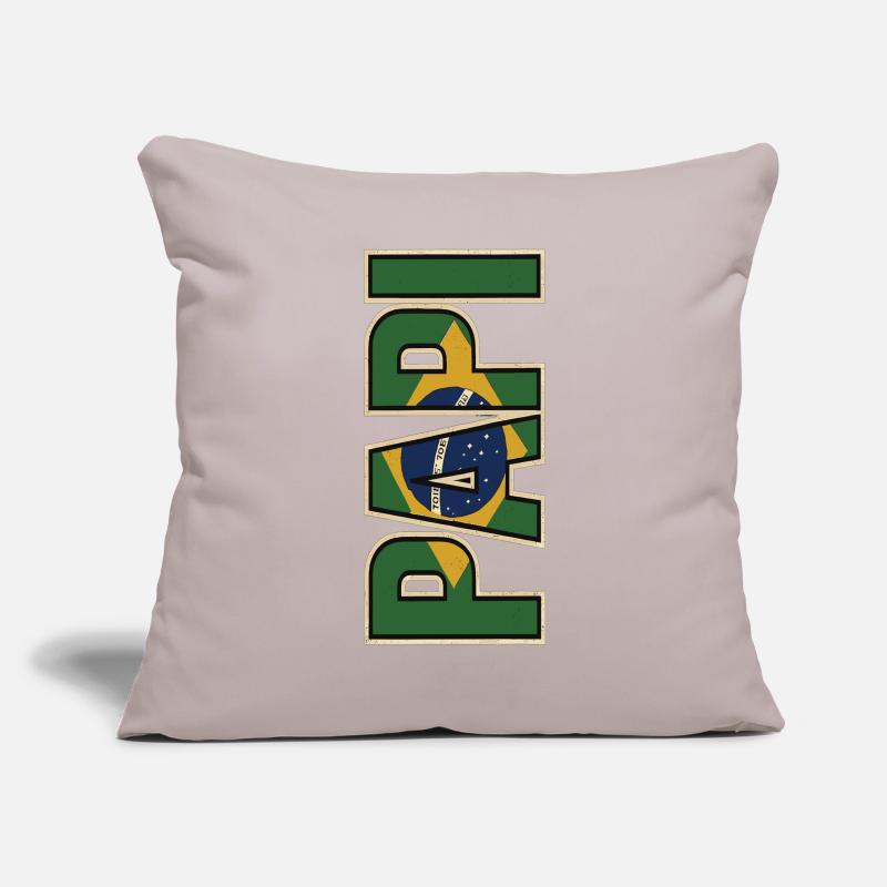 PAPI Brasil – Retro style with flags Sofa pillowcase 17,3'' x 17,3'' (45 x 45 cm)