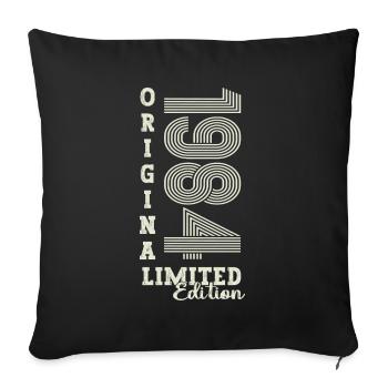 Original vintage 1984 39th birthday gift - Sofa pillowcase 17,3'' x 17,3'' (45 x 45 cm) - black - Front