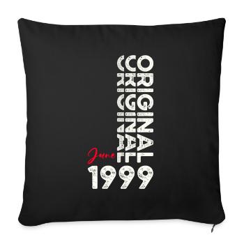 Légende Juin 1999 Millésime 1999 Anniversaire 1999 - Housse de coussin décorative 45 x 45 cm - noir - Devant