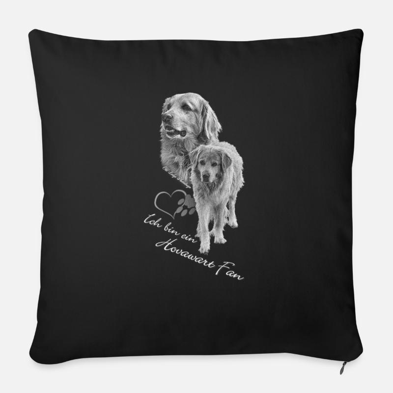 Hovawart-s-w - Sofakissenbezug 45 x 45 cm - Schwarz