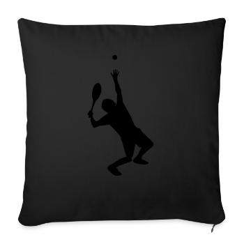 Tennis - Housse de coussin décorative 45 x 45 cm - noir - Devant